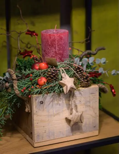 Kerzengesteck Holzbox