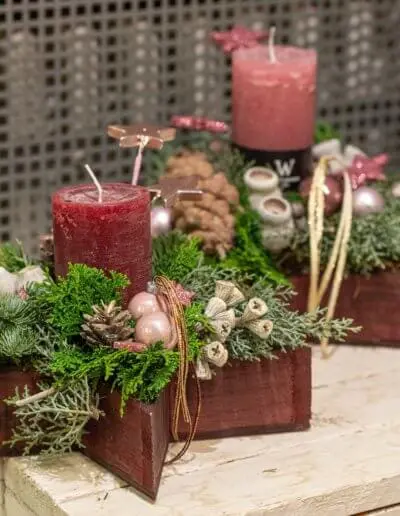 Sterngesteck rot und grün