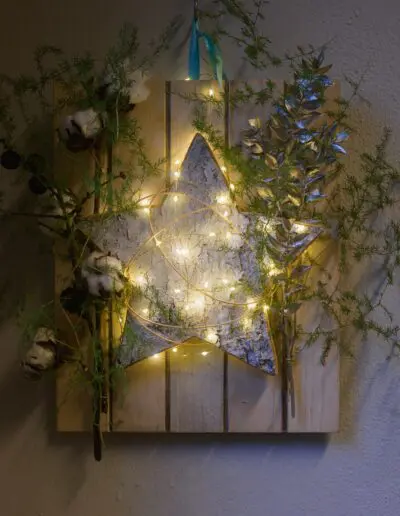 Wandstern mit LED Licht
